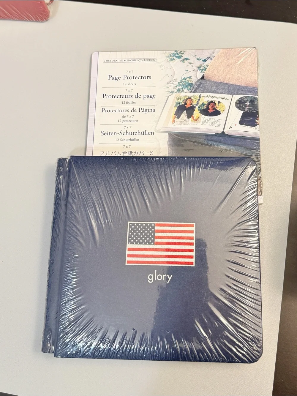 Creative Memories 7x7 Navy Glory Patriotic Album w/Pages + Protectors